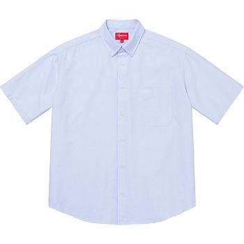 Camisas Supreme Loose Fit S/S Oxford Blancas Azules | Supreme 248WY